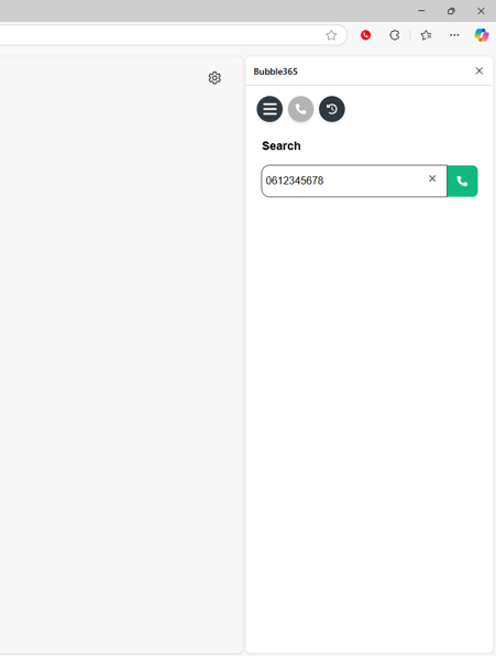 Bubble Crop SearchBar Dialer