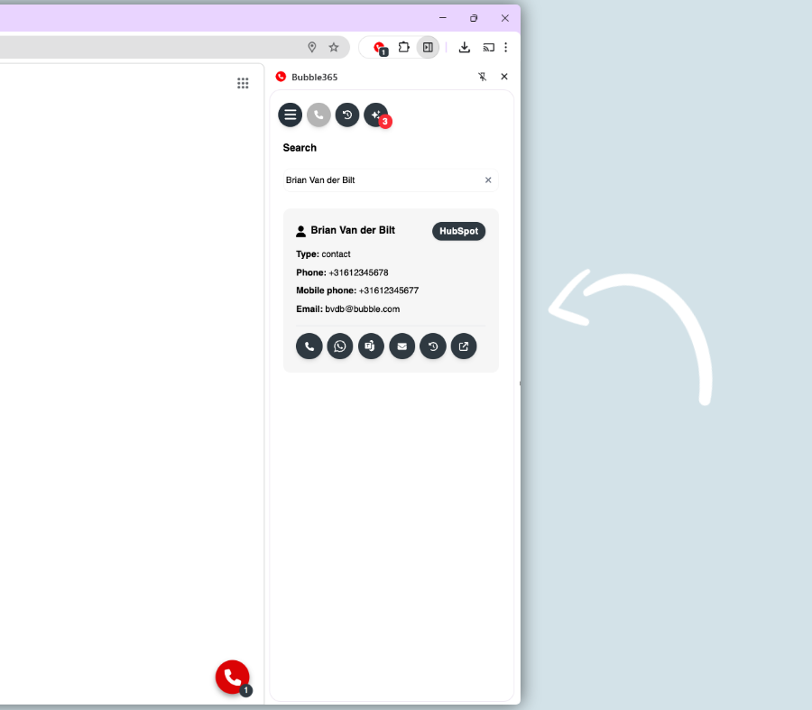 Bubble365 Chrome Plug-in Search