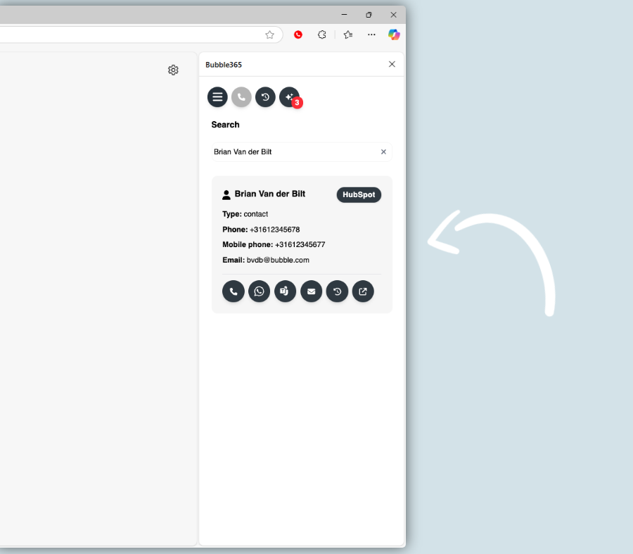 Bubble365 Edge Plug-in Search
