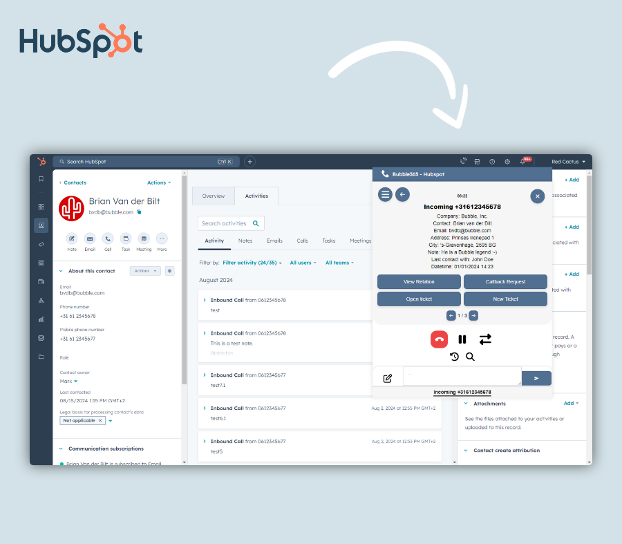 Bubble365 HubSpot
