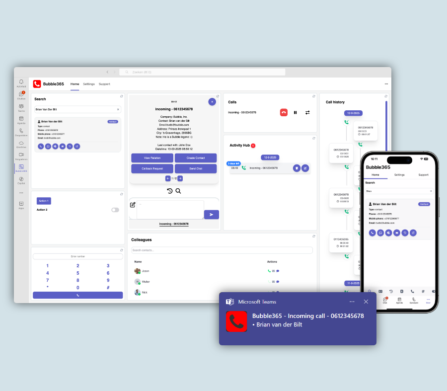 Bubble365 Teams App Home
