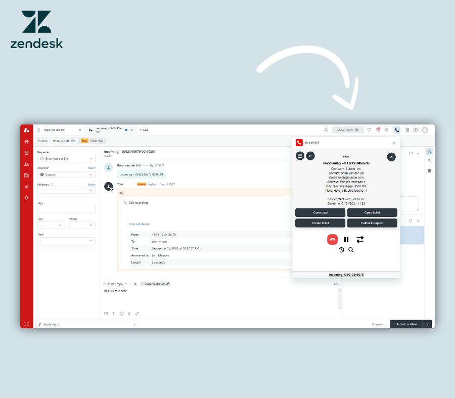 Bubble365 Zendesk