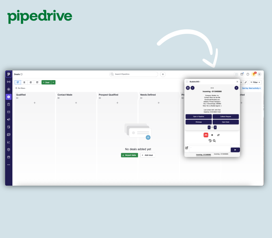 Bubble365 for Pipedrive