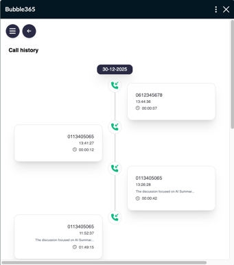 Call history general servicenow
