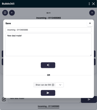 Call note ServiceNow