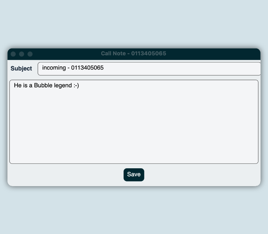 Callnote Bubble V5