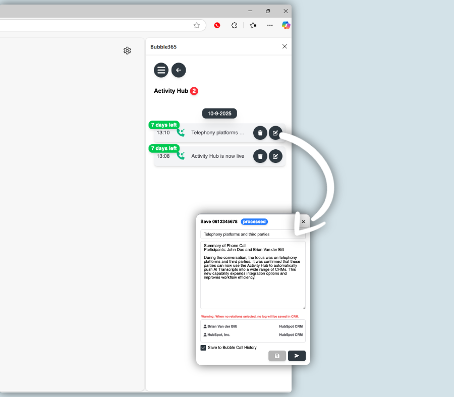 Edge Plug-in AI Transcriptions