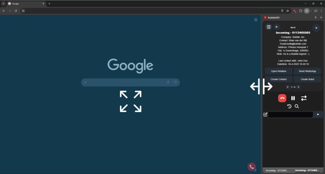 Google Chrome dark mode size icons