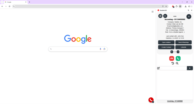 Google Chrome plugin