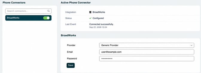 Phone Connector Broadsoft