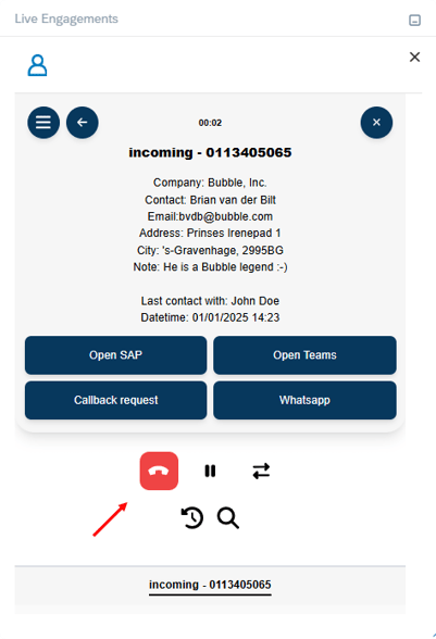 SAP Answer round 2 arrow call control