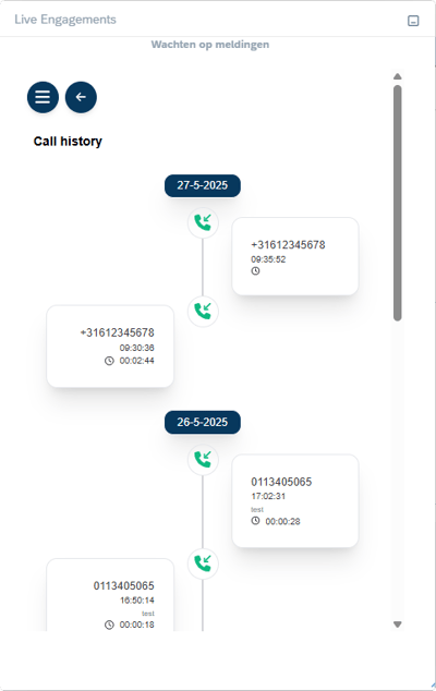 SAP C4C call history round