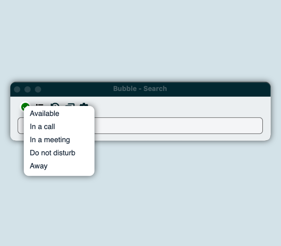 SearchBar status