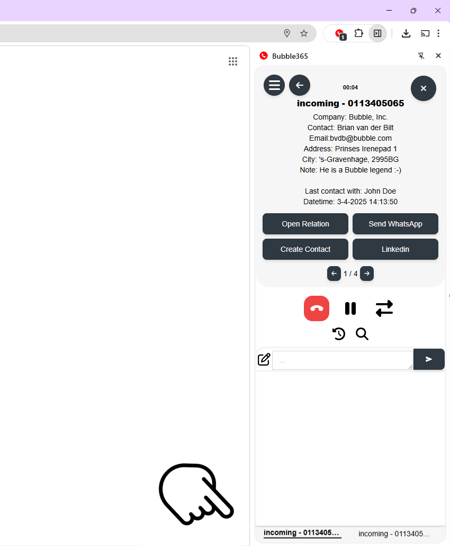 Wisselgesprek chrome