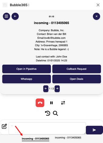 pipedrive call waiting rounded met mijl