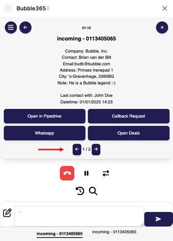 pipedrive multiresult rounded met mijl